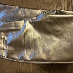 Metallic straight leg